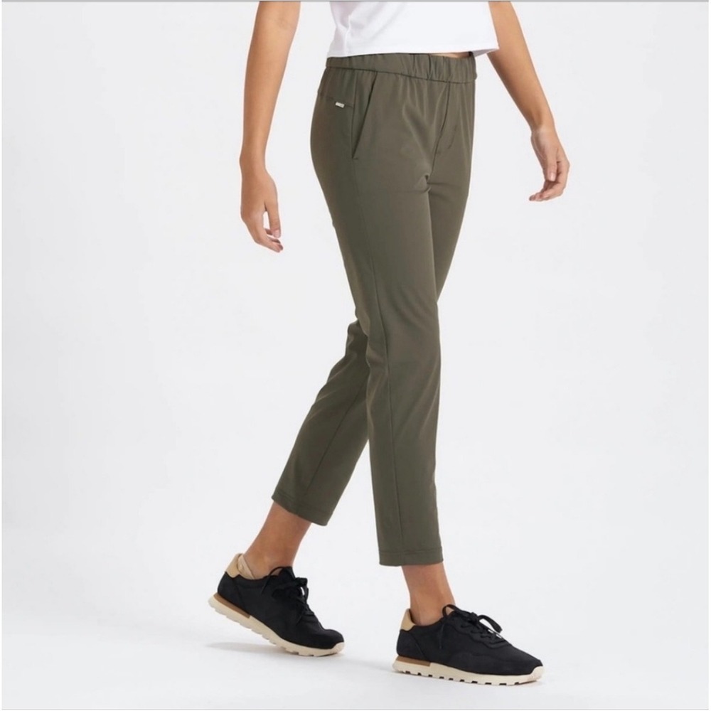 Vuori Miles Ankle Pants Oregano Green Ankle Pants Elastic Waist - XSmall